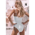 White Kind Is Good Rainbow Print Spaghetti Strap One-piece Swimsuit