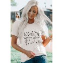 White WORKLESS & WOODY Western Life Essential T Shirt